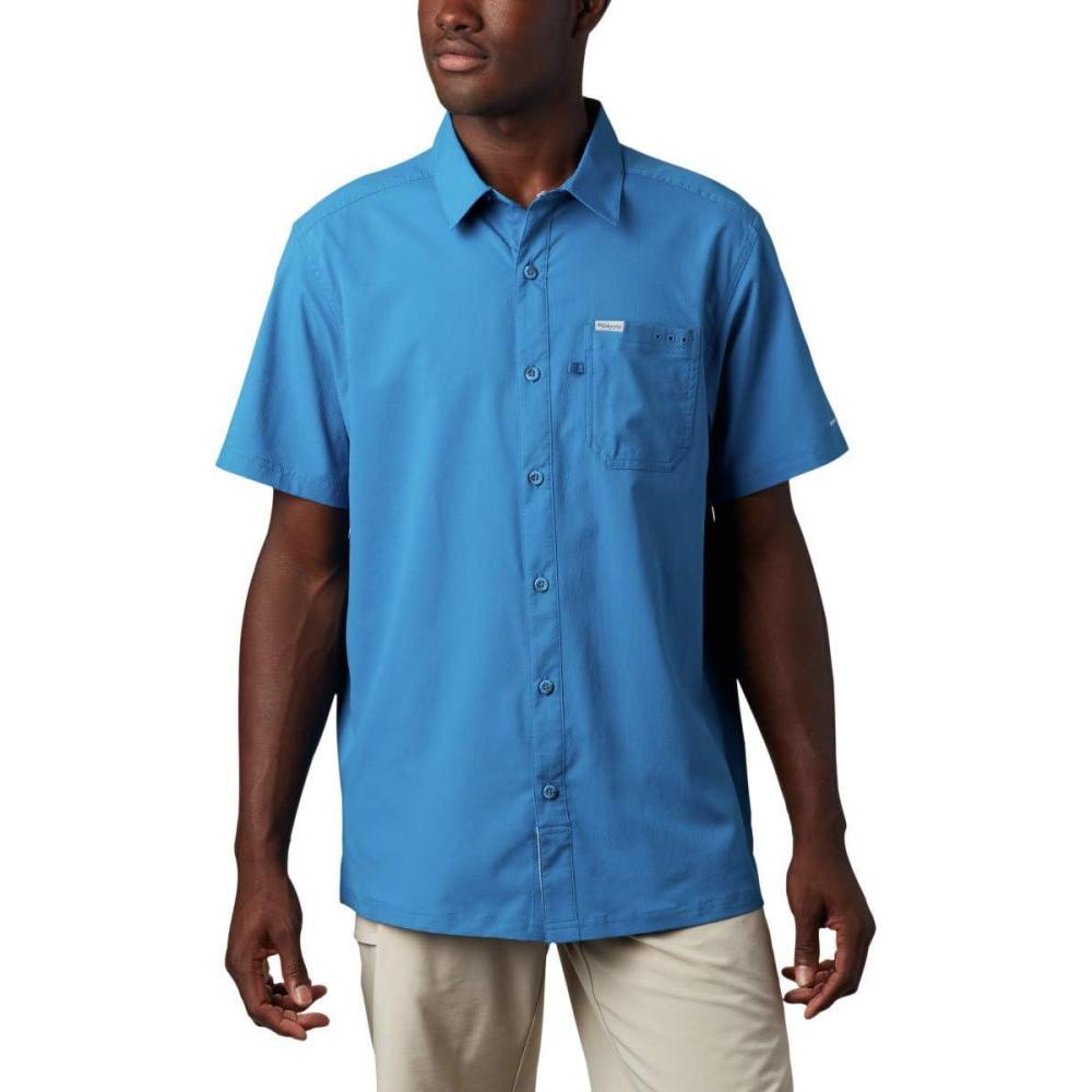 imageColumbia Mens Standard Slack Tide Camp ShirtDark Pool