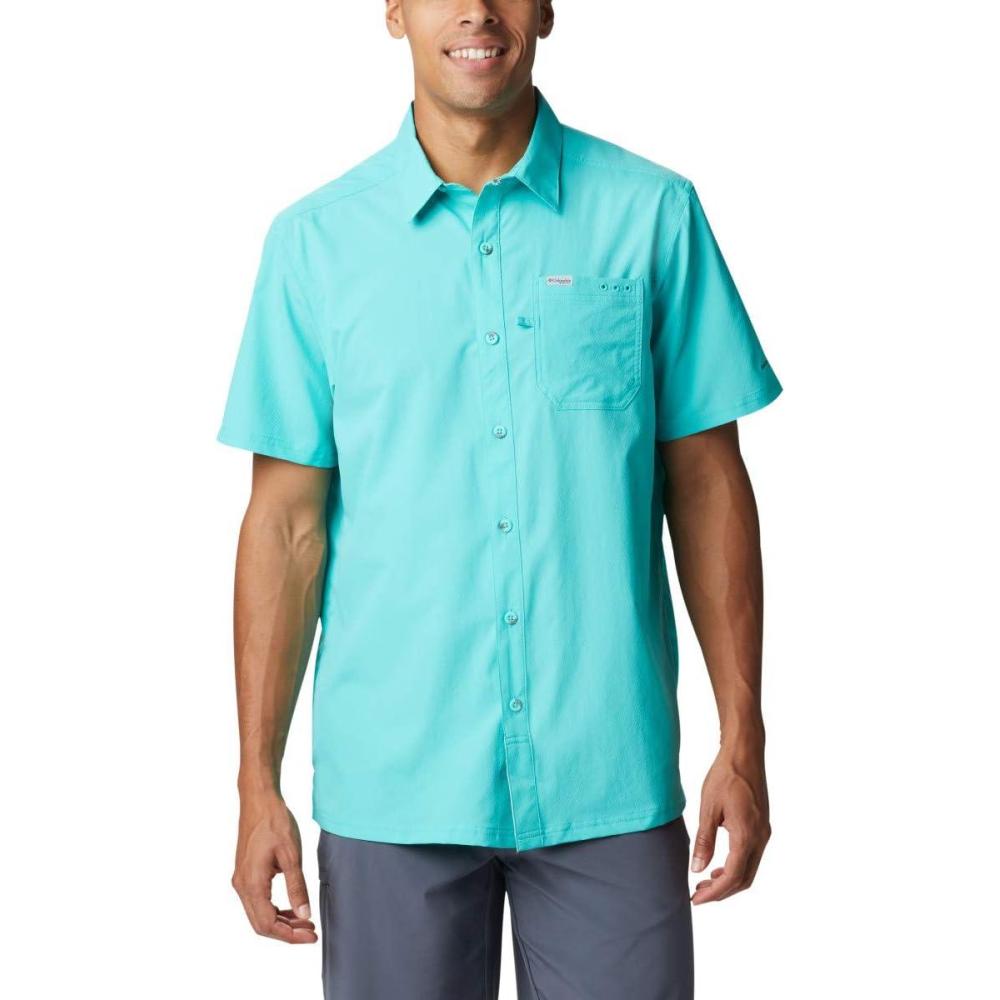 imageColumbia Mens Standard Slack Tide Camp ShirtDolphin