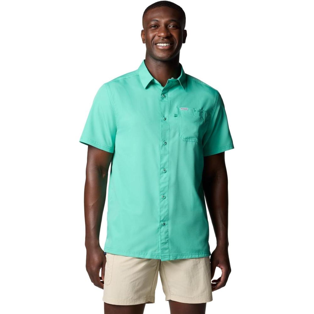 imageColumbia Mens Standard Slack Tide Camp ShirtGlaze Green
