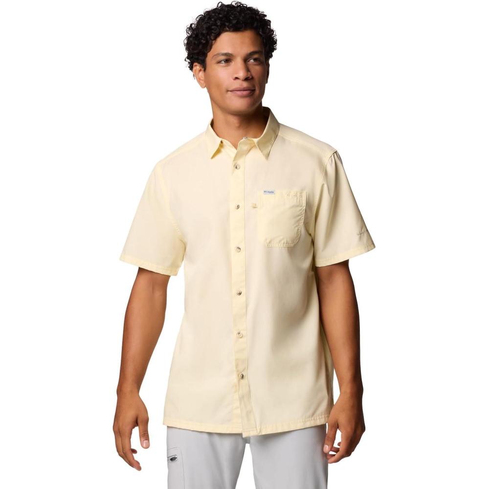imageColumbia Mens Standard Slack Tide Camp ShirtLemon Wash