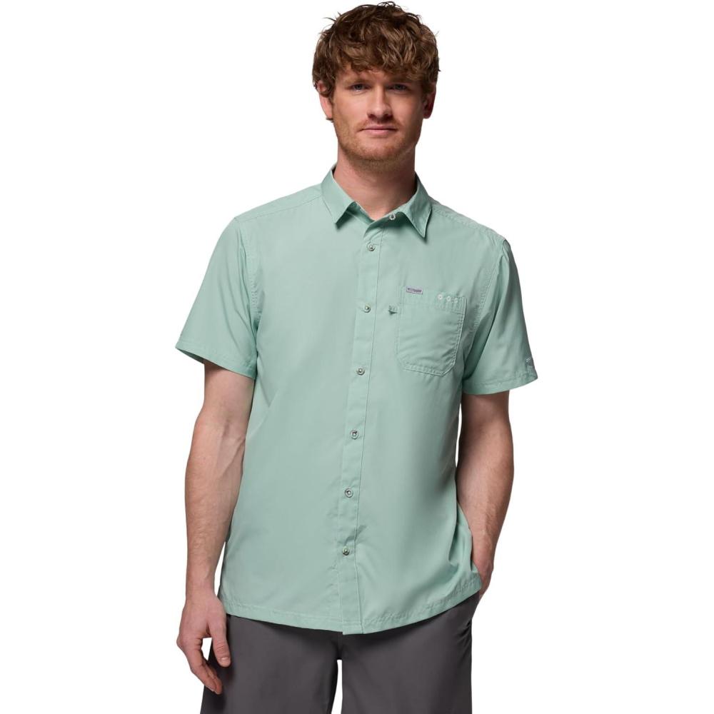 imageColumbia Mens Standard Slack Tide Camp ShirtMisty Jade