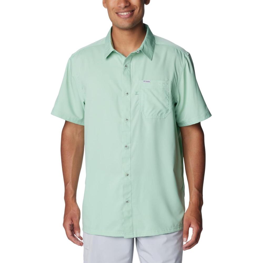imageColumbia Mens Standard Slack Tide Camp ShirtNew Mint