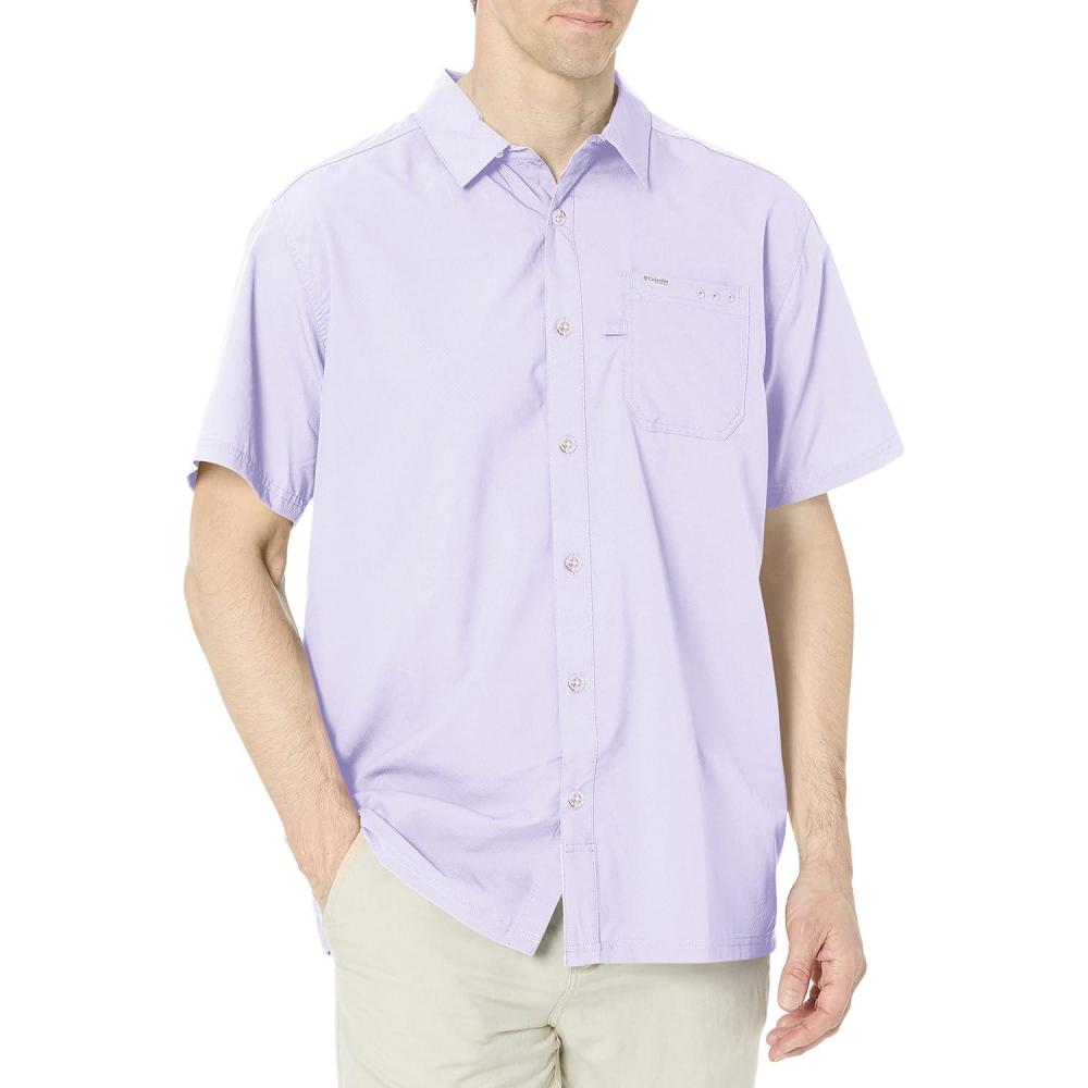 imageColumbia Mens Standard Slack Tide Camp ShirtSoft Violet