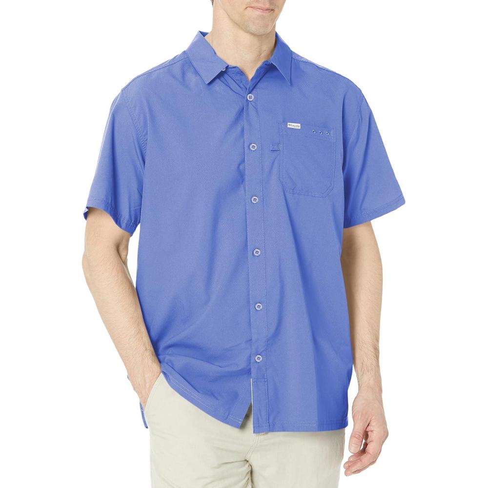 imageColumbia Mens Standard Slack Tide Camp ShirtViolet Sea