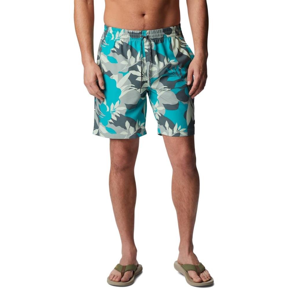 imageColumbia Mens Summertide Stretch Printed ShortIce Green Floriated
