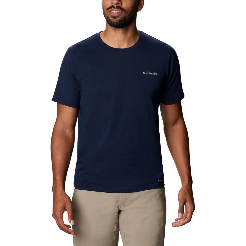 imageColumbia Mens Sun Trek Short Sleeve Tee Collegiate Navy Small