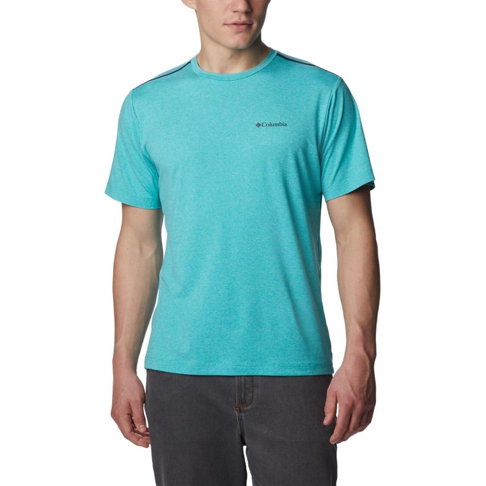imageColumbia Mens Tech Trail Crew NeckBright Aqua Heather