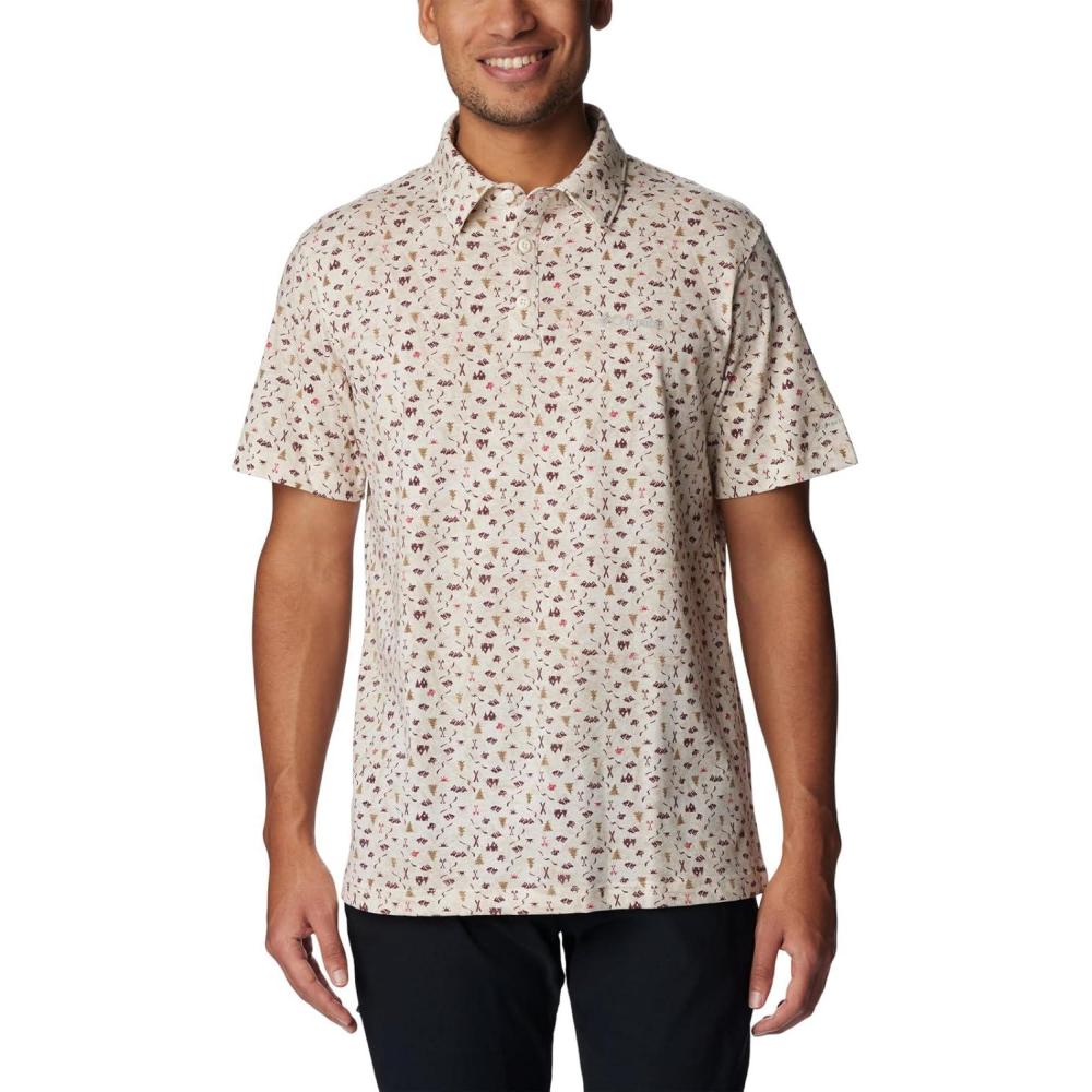 imageColumbia Mens Thistletown Ridge Polo Sp21Chalk  Makin Tracks Print