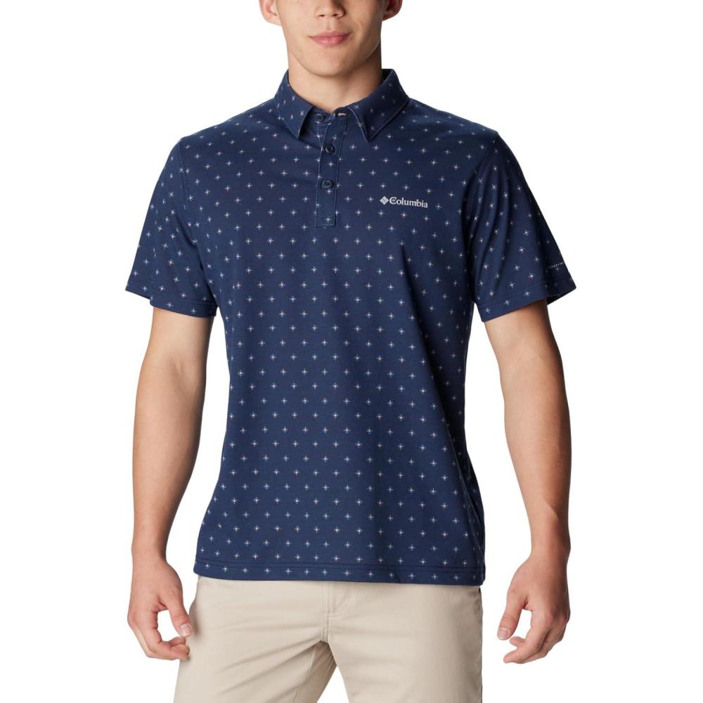 imageColumbia Mens Thistletown Ridge Polo Sp21Collegiate Navy Dawn Dot