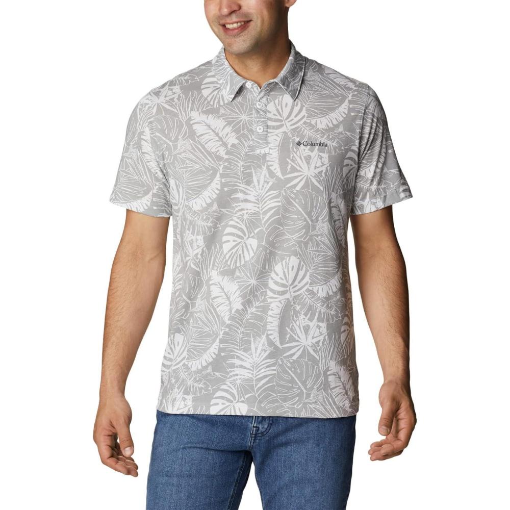 imageColumbia Mens Thistletown Ridge Polo Sp21Columbia Grey King Palms