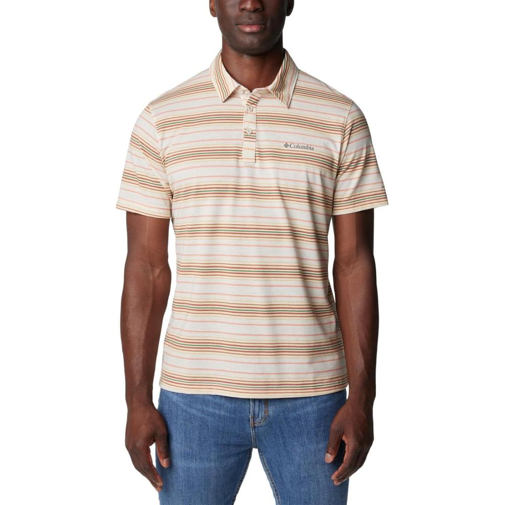imageColumbia Mens Thistletown Ridge Polo Sp21Dark Stone Thistletown Stripe