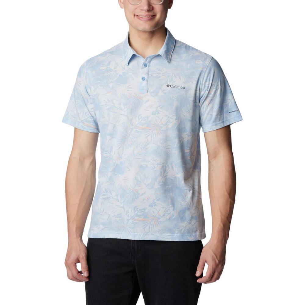 imageColumbia Mens Thistletown Ridge Polo Sp21Jet Stream Sketchy Paradise