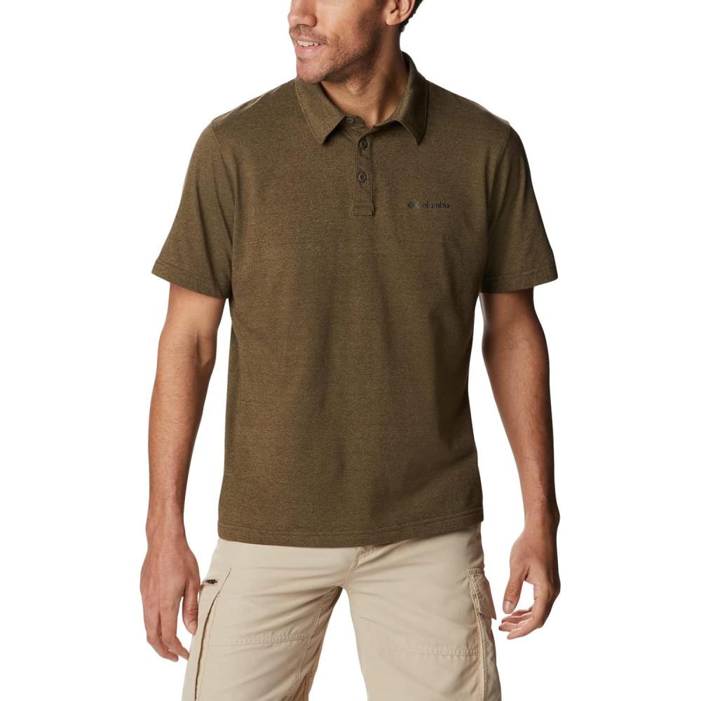 imageColumbia Mens Thistletown Ridge Polo Sp21Olive Green Heather