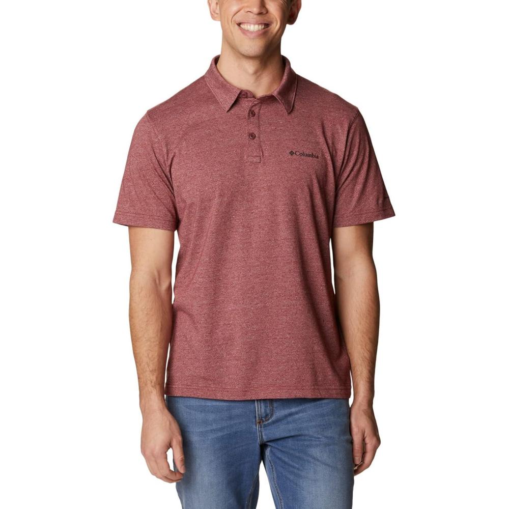 imageColumbia Mens Thistletown Ridge Polo Sp21Red Jasper Heather
