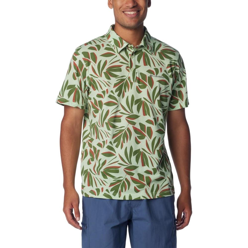 imageColumbia Mens Thistletown Ridge Polo Sp21Sage Leaf Areca