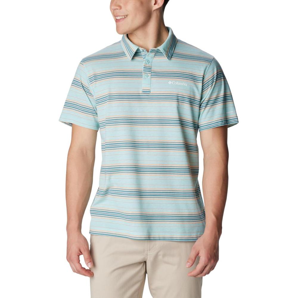 imageColumbia Mens Thistletown Ridge Polo Sp21Spray Thistletown Stripe