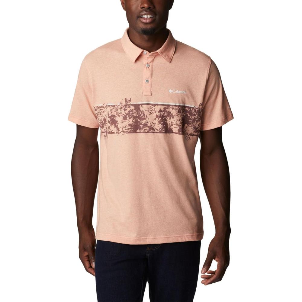 imageColumbia Mens Thistletown Ridge Polo Sp21Summer Peach Heather