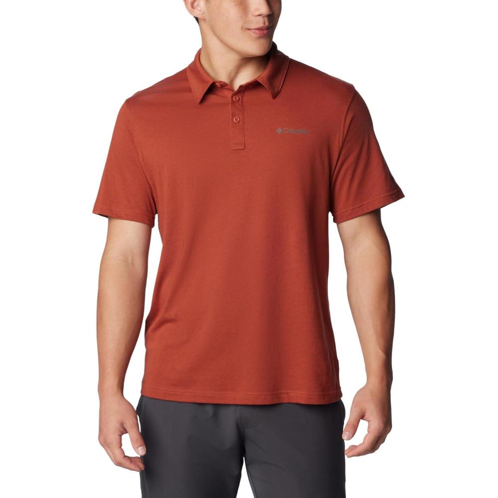 imageColumbia Mens Thistletown Ridge Polo Sp21Warp Red Heather