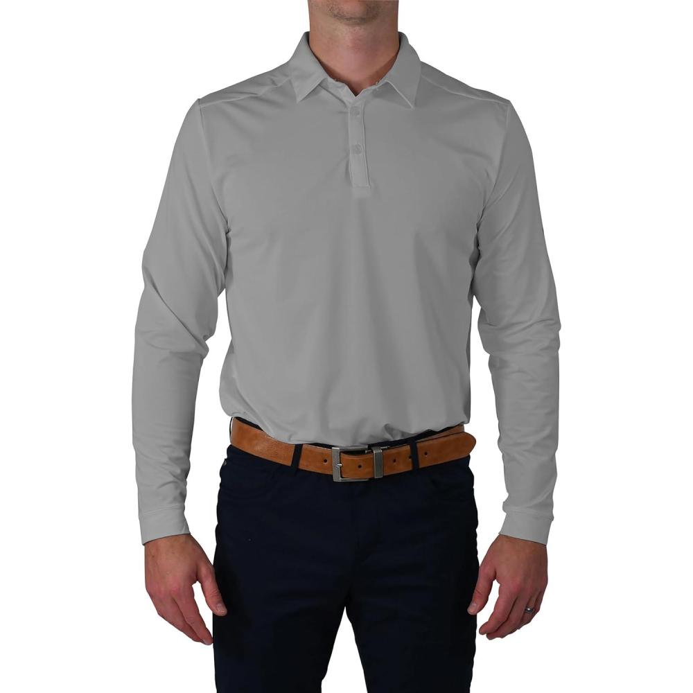 imageColumbia OmniWick Pin High Long Sleeve PoloGrey