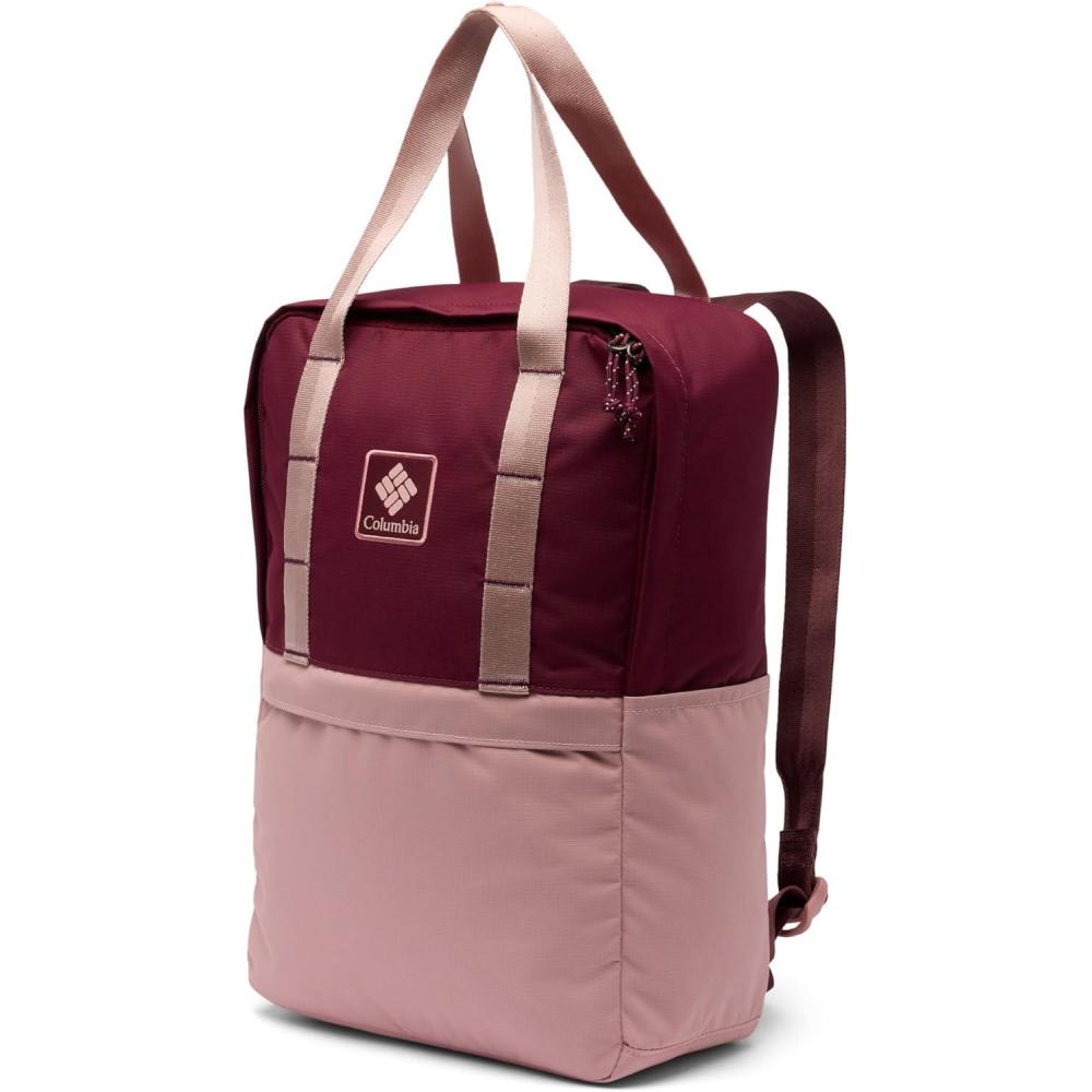 imageColumbia Unisex Trail Traveler 18L Backpack Rain ForestCollegiate Navy One SizeRich WineEraser Pink