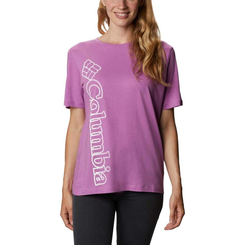 imageColumbia Womens Bluebird Day Relaxed Crew NeckBluebird Day Relaxed Crew NeckBlossom Pink HeatherOutlined Brand
