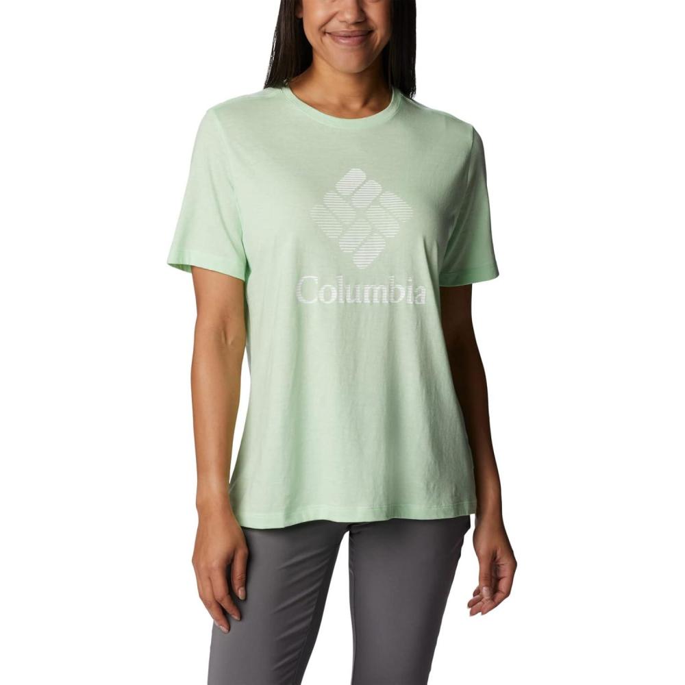 imageColumbia Womens Bluebird Day Relaxed Crew NeckBluebird Day Relaxed Crew NeckKey West HeatherCsc Stacked Graphic