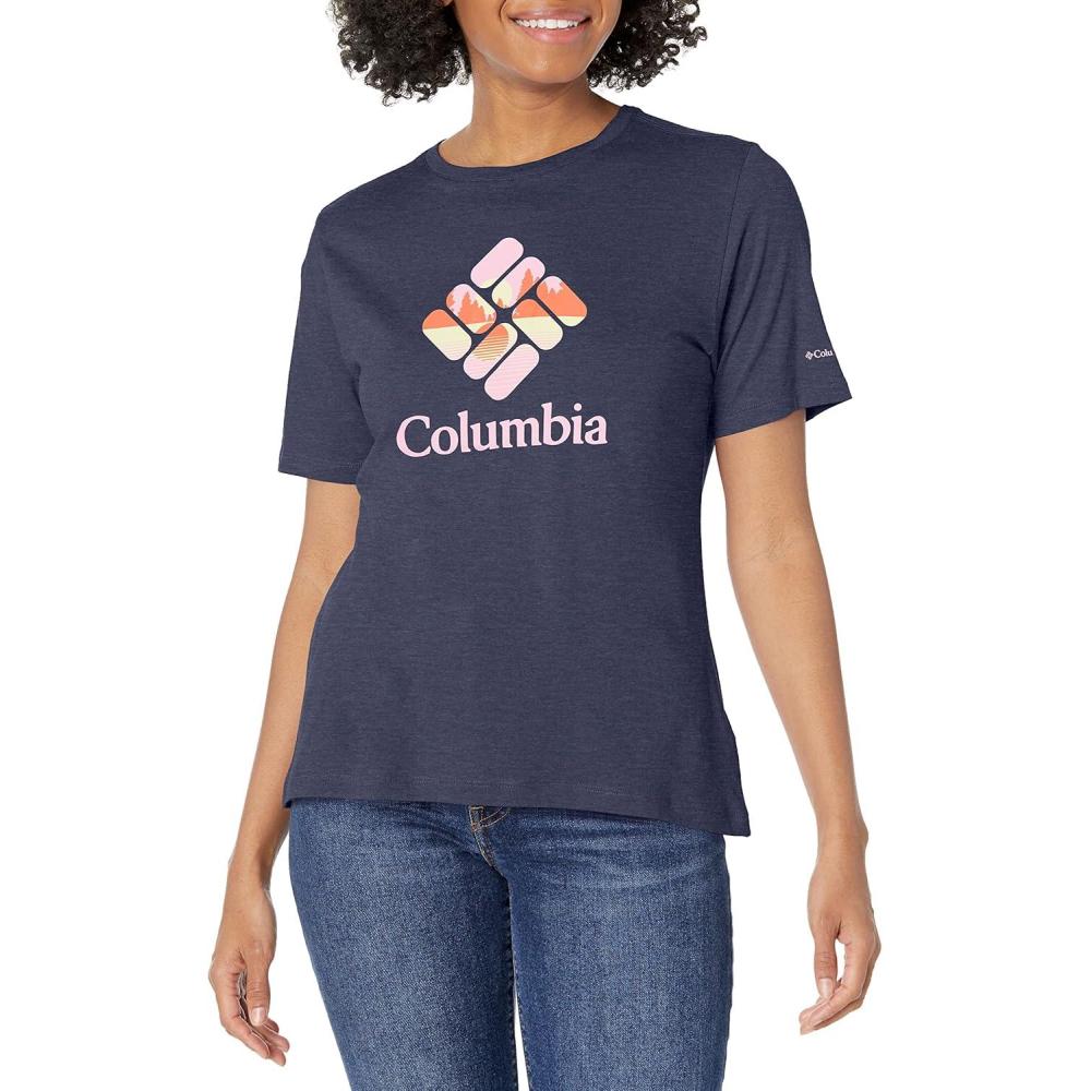 imageColumbia Womens Bluebird Day Relaxed Crew NeckBluebird Day Relaxed Crew NeckNocturnal HeatherCsc Stacked Lakeside Grx
