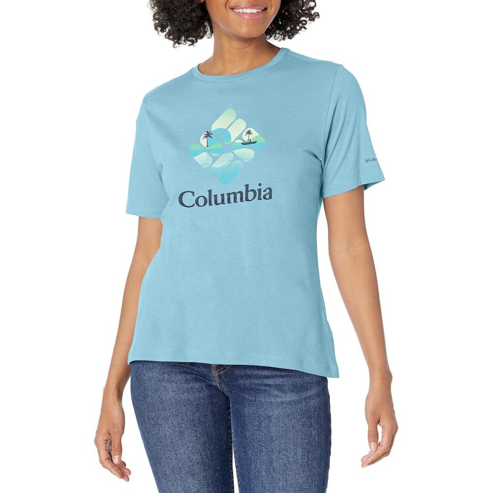 imageColumbia Womens Bluebird Day Relaxed Crew NeckBluebird Day Relaxed Crew NeckVista Blue HeatherCsc Stacked Halftone