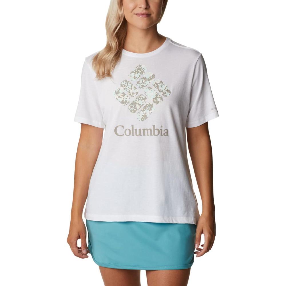 imageColumbia Womens Bluebird Day Relaxed Crew NeckBluebird Day Relaxed Crew NeckWhiteStacked Dotty