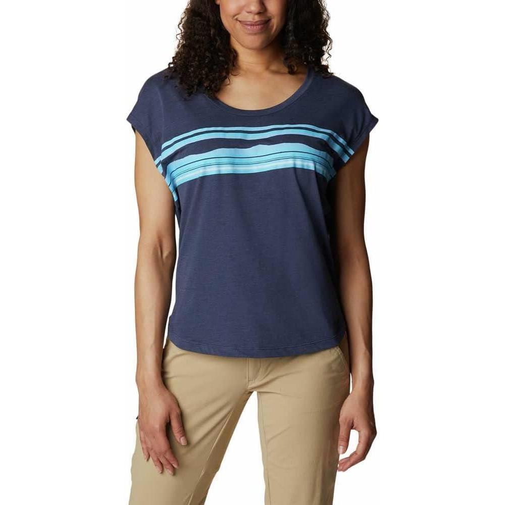 imageColumbia Womens Bluebird Days Modern Short Sleeve TeeNocturnal HeatherPeaceful Perspective Grx