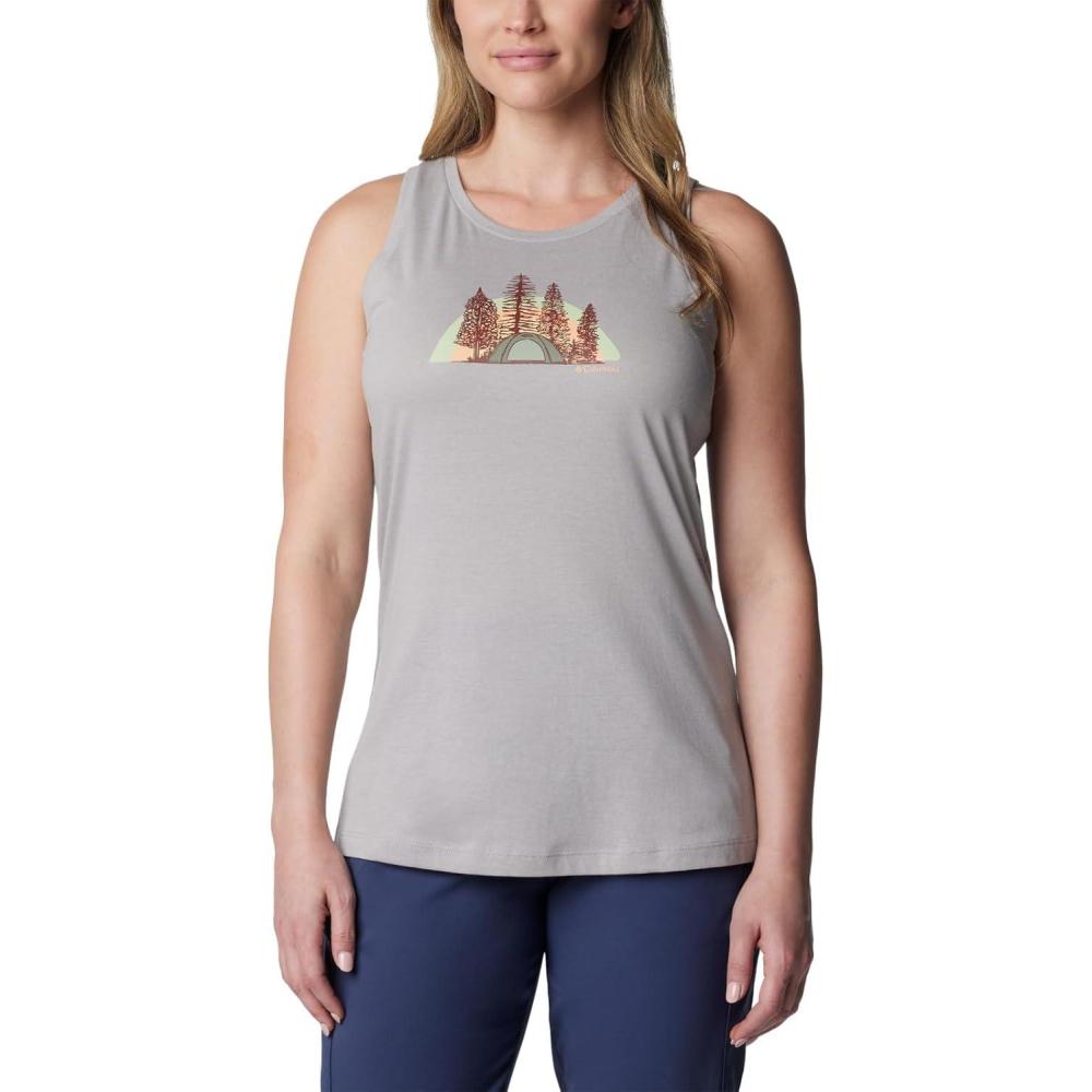 imageColumbia Womens Bluff Mesa TankCami ShirtColumbia Grey HeatherHappier Outdoors