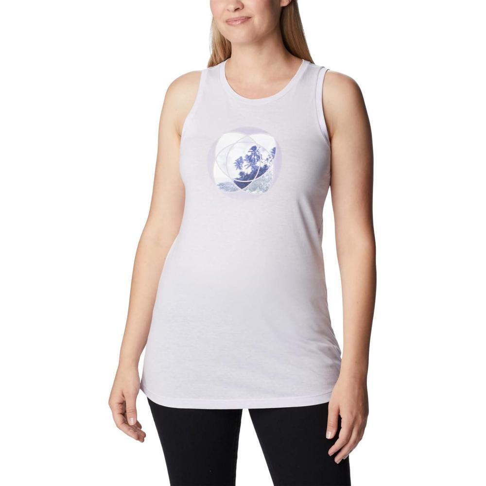 imageColumbia Womens Bluff Mesa TankCami ShirtPurple Tint HeatherMeditation Isle Grx