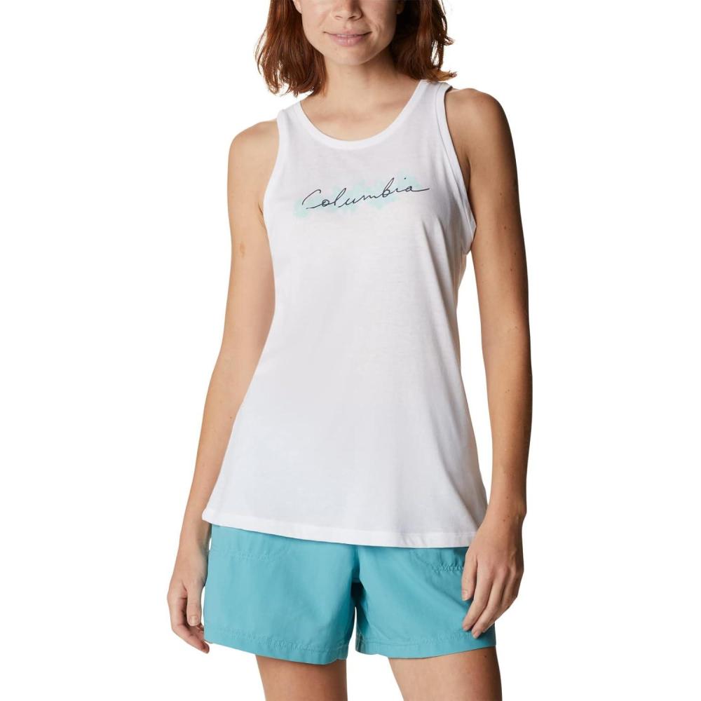 imageColumbia Womens Bluff Mesa TankCami ShirtWhiteBranded Lakeshore
