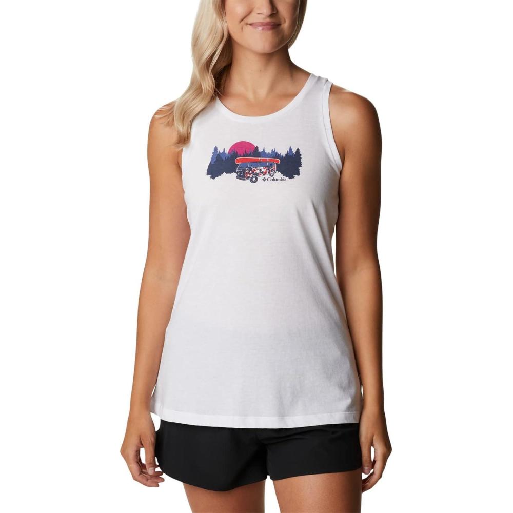 imageColumbia Womens Bluff Mesa TankCami ShirtWhiteVan Life 3