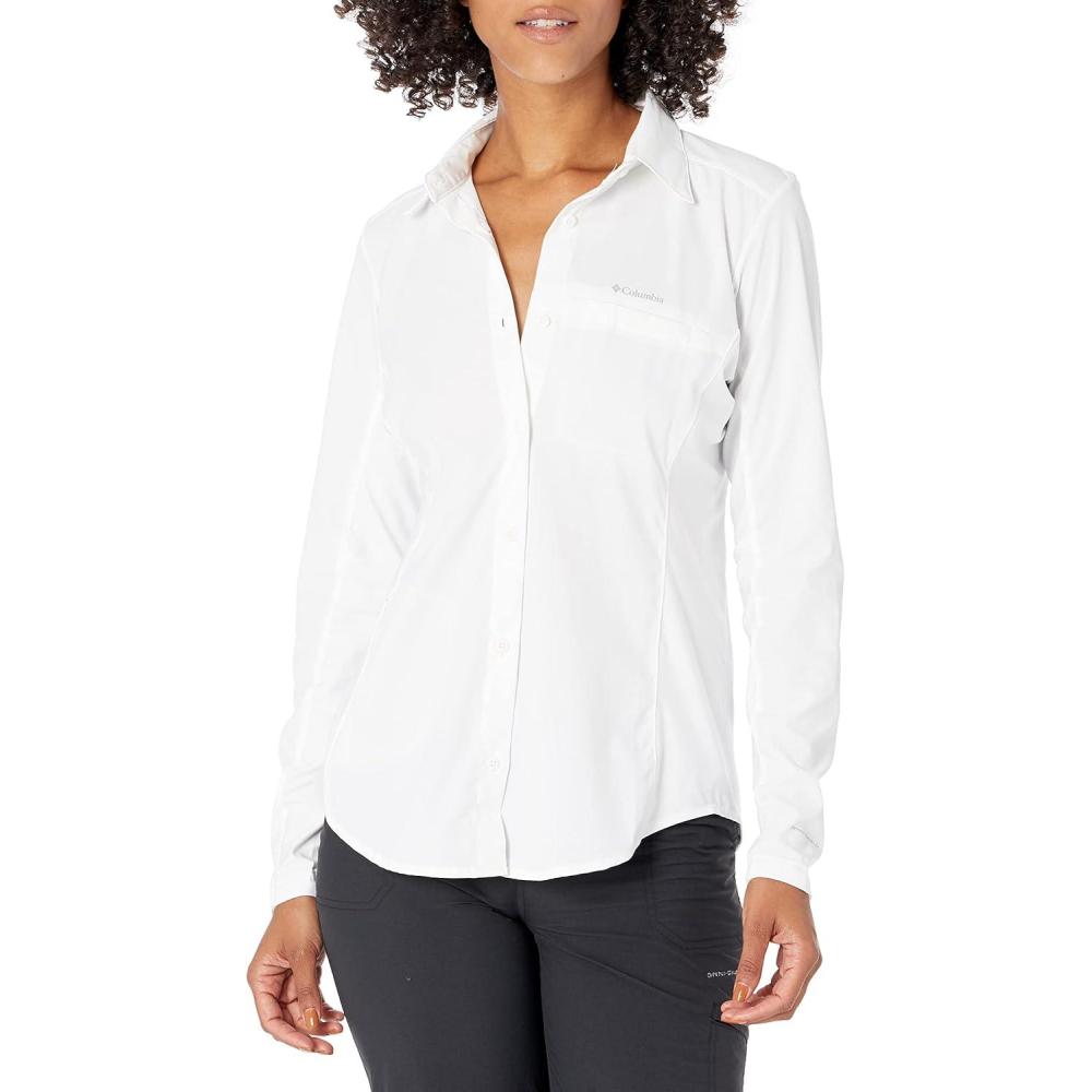 imageColumbia Womens Claudia Ridge Long Sleeve ShirtHiking ShirtWhite