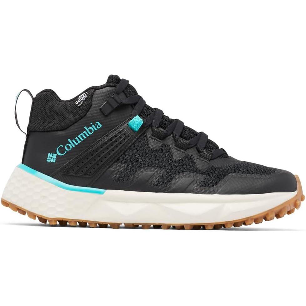 imageColumbia Womens Facet 75 Mid Outdry Hiking Shoe2024 BlackBright Aqua