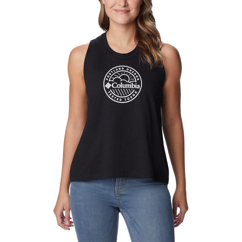 imageColumbia Womens North Cascades TankBlackPdx Tested Tough Graphic