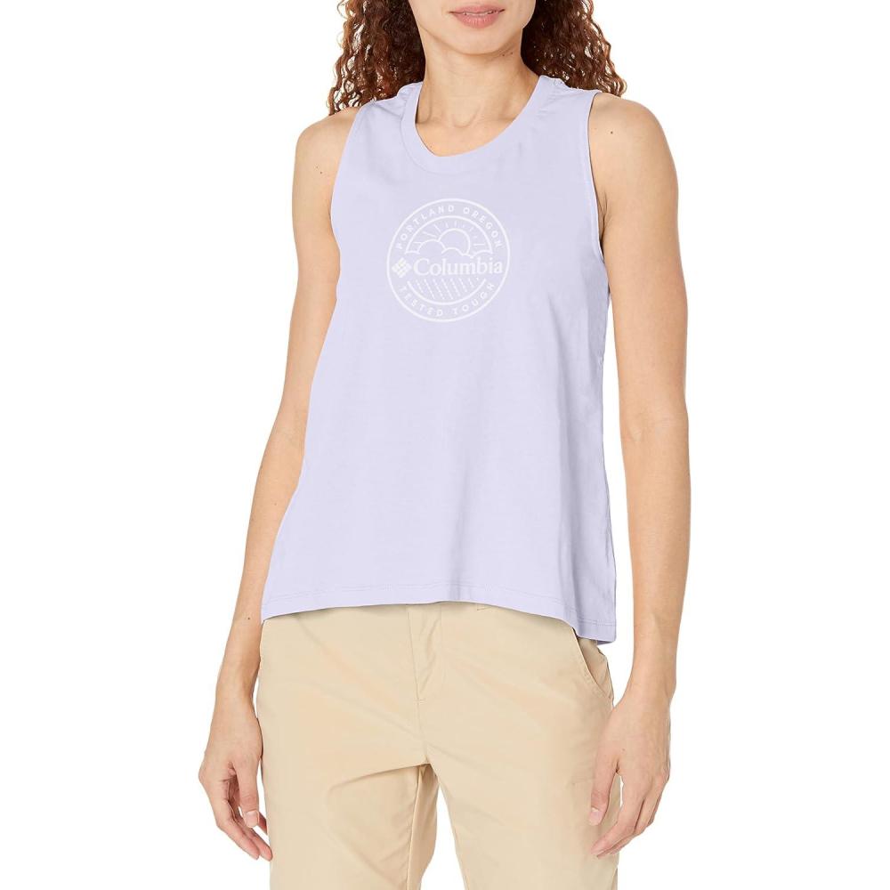 imageColumbia Womens North Cascades TankPurple TintPdx Tested Tough Graphic