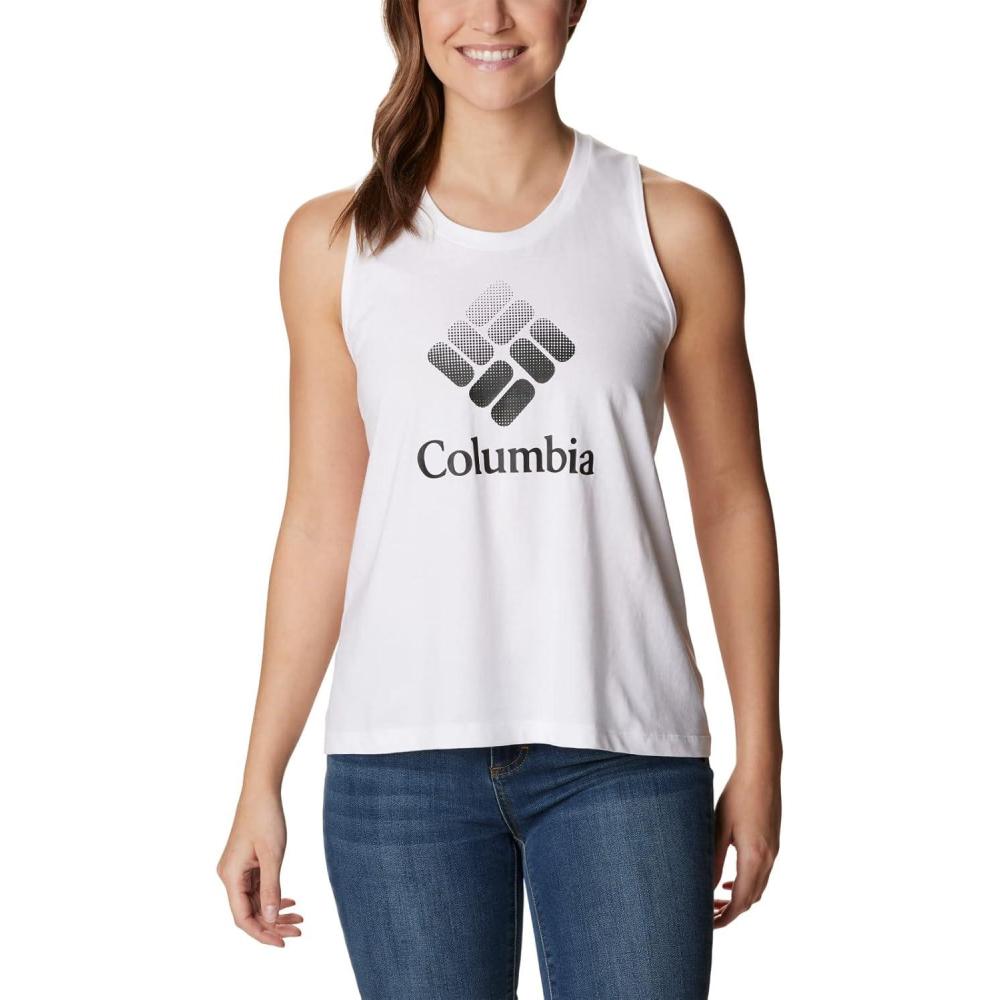 imageColumbia Womens North Cascades TankWhiteCsc Stacked Gradient Graphic