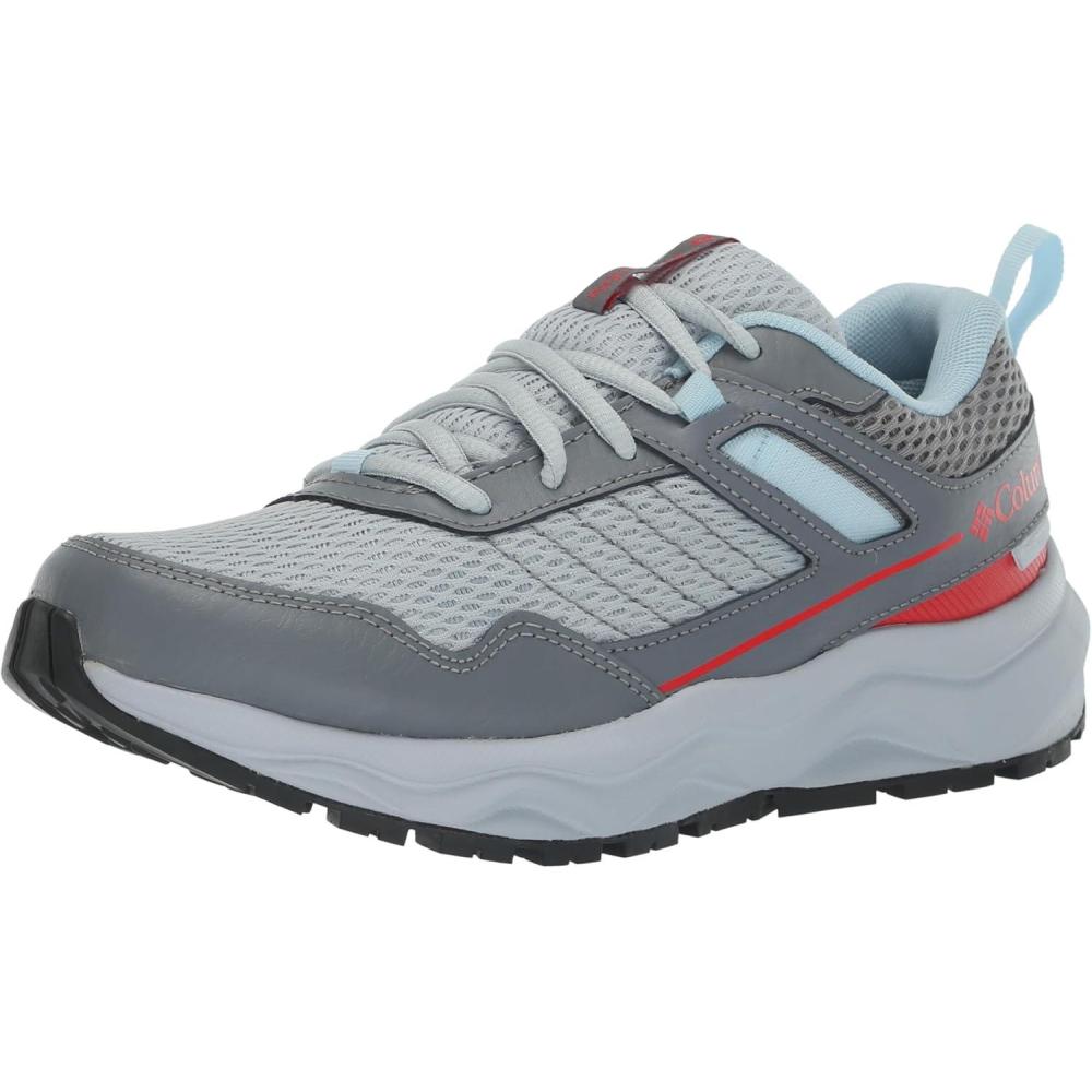 imageColumbia Womens Plateau Waterproof Hiking ShoeCirrus GreyRed Hibiscus