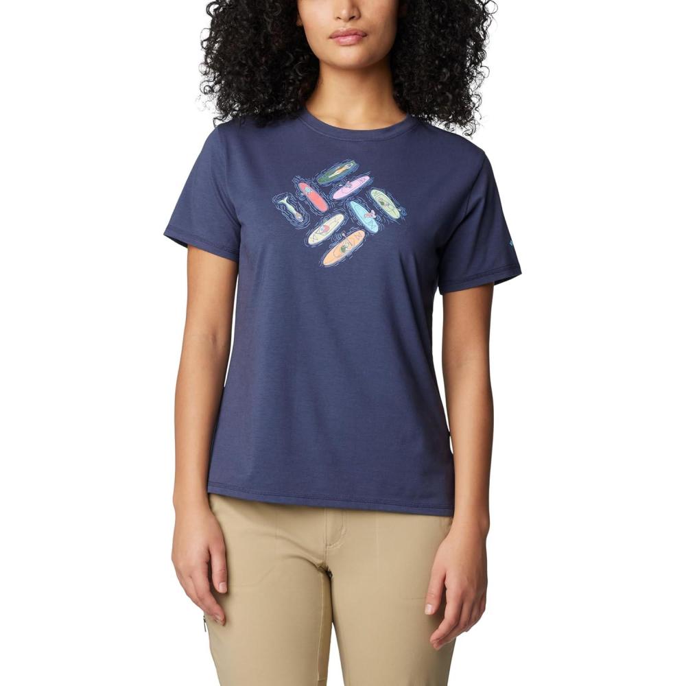 imageColumbia Womens Sun Trek Ss Graphic TeeNocturnalKayak Krazy