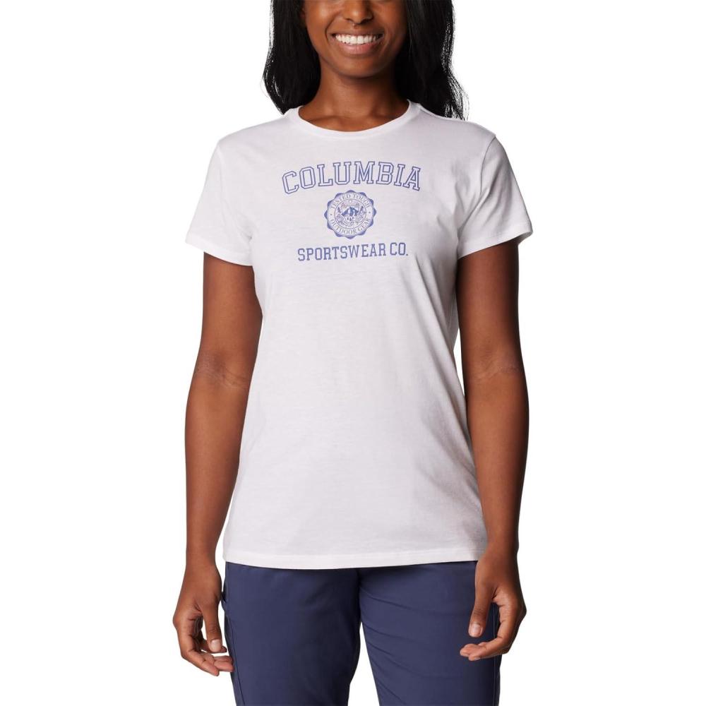 imageColumbia Womens Sun Trek Ss Graphic TeeWhiteCsc Emblem