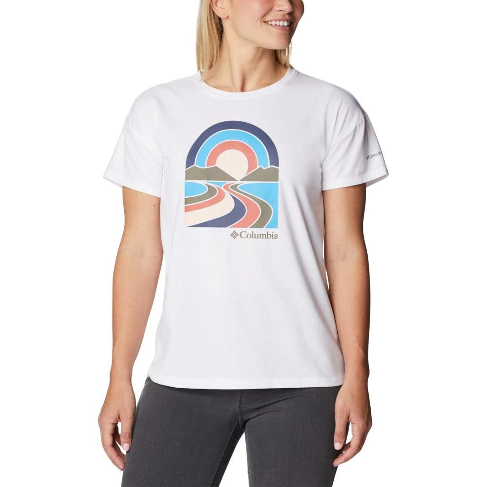 imageColumbia Womens Sun Trek Ss Graphic TeeWhiteSunrek Trails