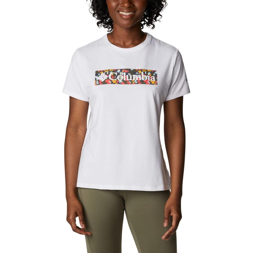 imageColumbia Womens Sun Trek Ss Graphic TeeWhiteTyphoon Bloom Frame