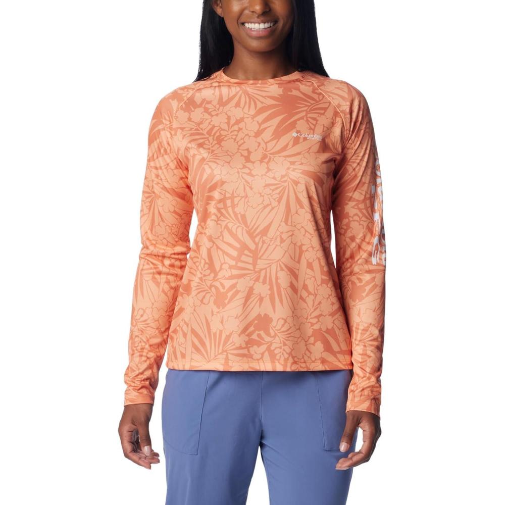 imageColumbia Womens Super Tidal Tee Long SleeveDusty Orange Tropictones