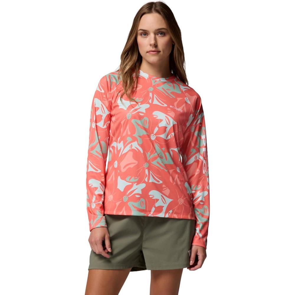 imageColumbia Womens Super Tidal Tee Long SleeveMelonade FlorafaugeWhite