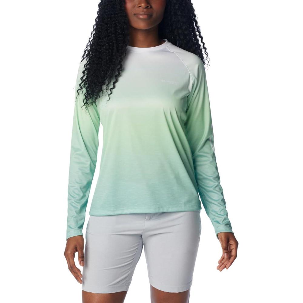 imageColumbia Womens Super Tidal Tee Long SleeveNew Mint Gradient Scalefade