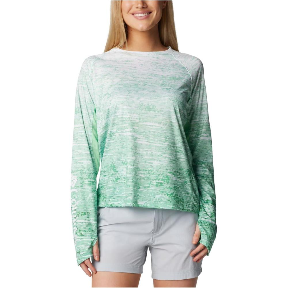 imageColumbia Womens Super Tidal Tee Long SleeveOcean Mint Digiscale Fade
