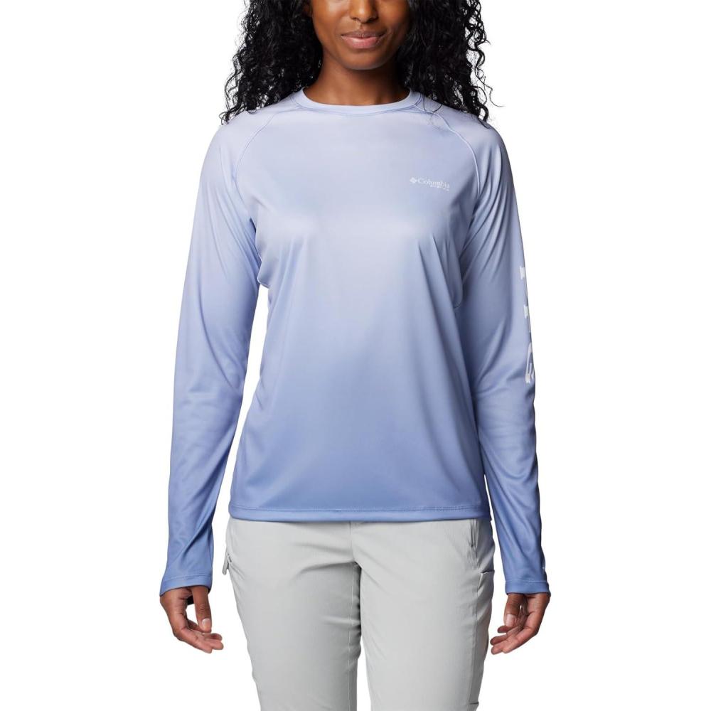 imageColumbia Womens Super Tidal Tee Long SleeveSnowdrift Basic Gradient