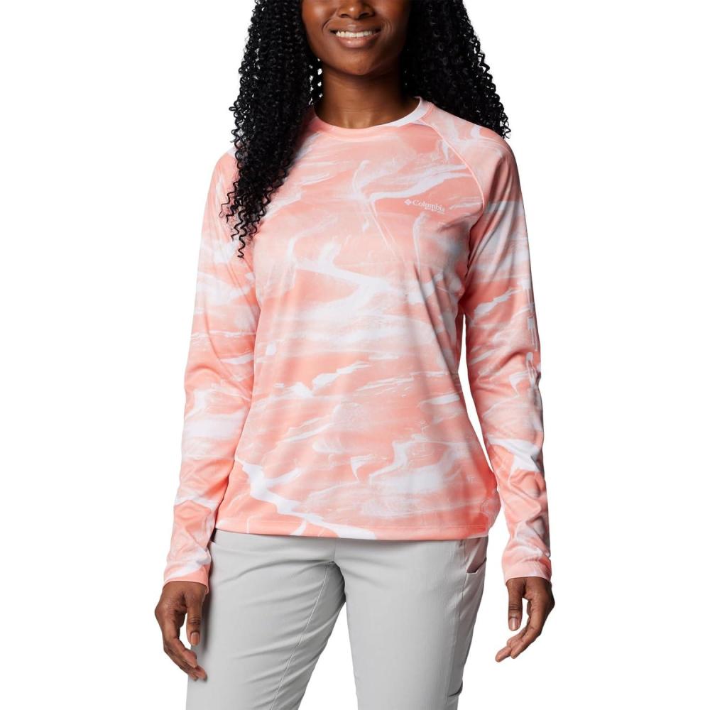 imageColumbia Womens Super Tidal Tee Long SleeveTiki Pink Undulating